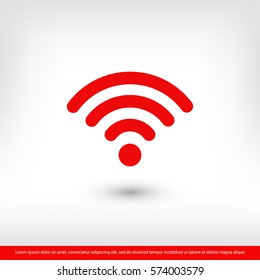 wifi, wi-fi icon. One of set web icons
