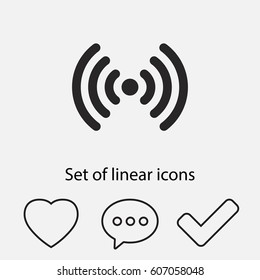 wifi, wi-fi icon. One of set web icons
