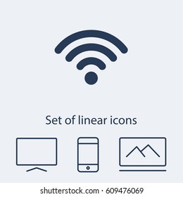 wi-fi icon. One of set web icons