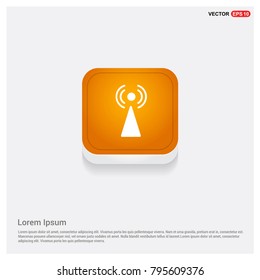 Wifi Icon Orange Abstract Web Button