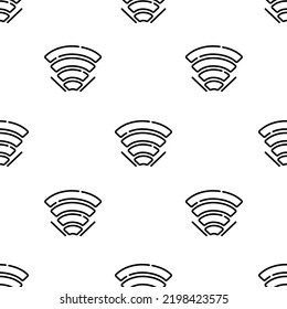 Wifi Icon Pattern. Seamless Wifi Pattern On White Background.