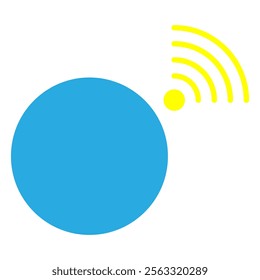 wifi icon raunded. Wi-Fi network connection symbol for app, ui and website. vector illustration on transparent background