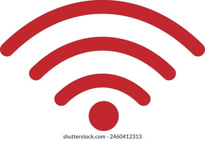 wifi icon red color eps format