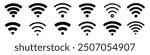 Wifi icon set. Wifi icon set.