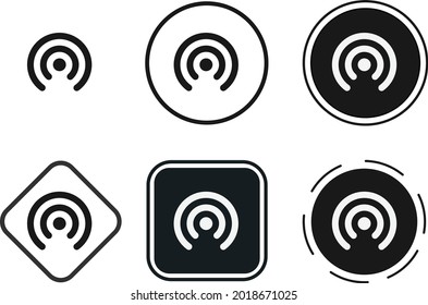 wifi icon set. Collection of high quality black outline for web site design and mobile dark mode apps. Vector illustration on white background