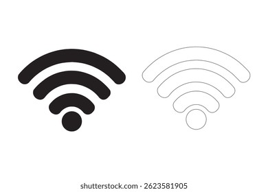 Wifi icon set. Wifi icons