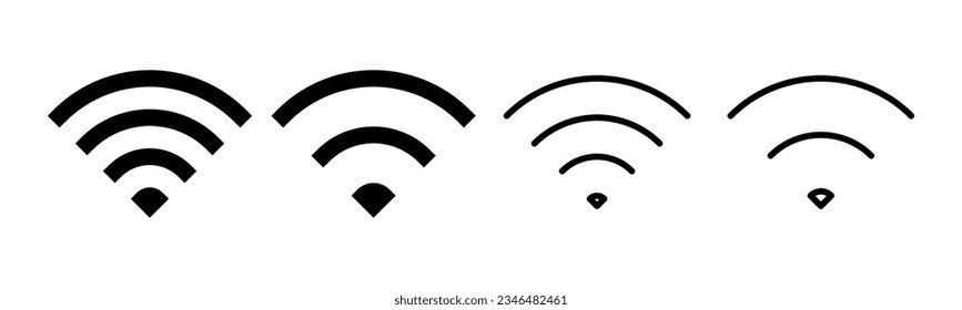 Wifi icon set illustration. signal sign and symbol. Wireless  icon
