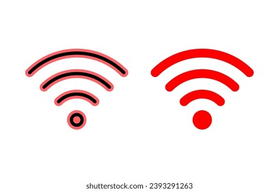 Wifi icon set illustration. signal sign and symbol. Wireless  icon