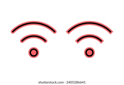 Wifi icon set illustration. signal sign and symbol. Wireless  icon