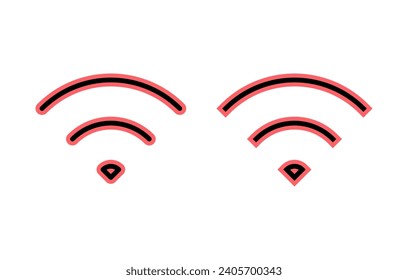 Wifi icon set illustration. signal sign and symbol. Wireless  icon