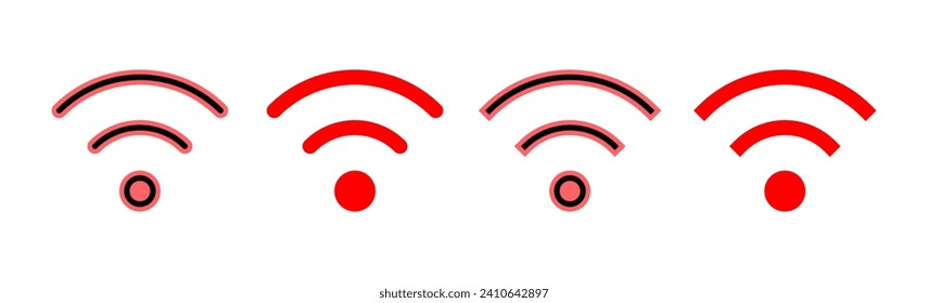 Wifi icon set illustration. signal sign and symbol. Wireless  icon