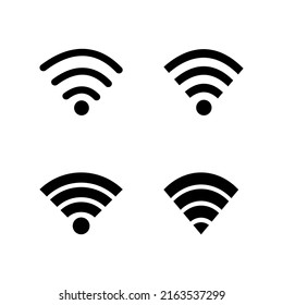 Icono Wifi conjunto aislar sobre fondo blanco.