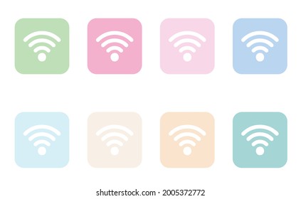 símbolo de la aplicación e inspiración de la pancarta del logotipo del conjunto de iconos wifi