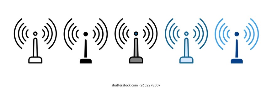 Conjunto de ícones de Wi-Fi para coleção de vários estilos