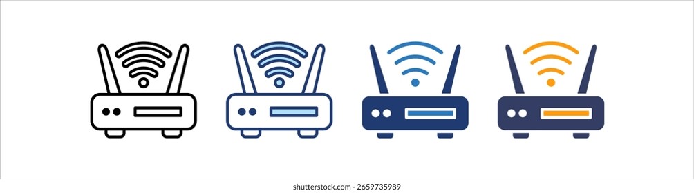 Conjunto De Ícones Wifi - Coleção De Vários Estilos