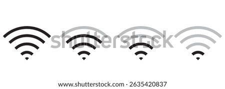 Wi-Fi icon set. On and off mode. 2G to 5G different Wi-Fi design and connections. Connected and Disconnected options mode. Eps 10.