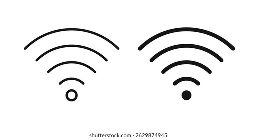 Wifi icon set on white background