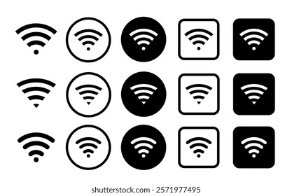 Wifi icon set. Wifi icon . wi-fi icon sign for remote internet access. Vector illustration