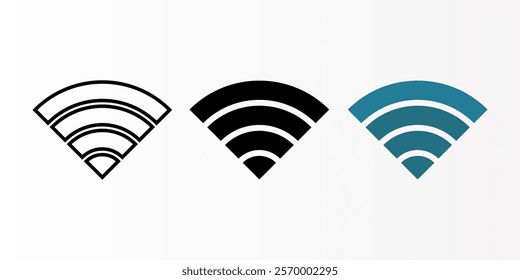 Wifi icon set. signal sign. for mobile concept and web design. vector illustration on white background