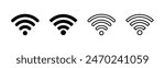 Wifi icon set. signal vector icon. Wireless  icon vector