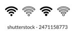 Wifi icon set. signal vector icon. Wireless  icon vector