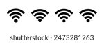 Wifi icon set. signal vector icon. Wireless  icon vector