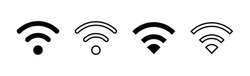 Wifi icon set. signal vector icon. Wireless  icon vector