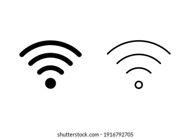 Wifi icon set. signal vector icon. Wireless  icon vector