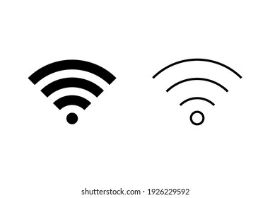 Wifi icon set. signal vector icon. Wireless  icon vector