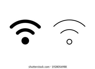 Conjunto de iconos de Wifi. icono del vector de señal. vector de icono inalámbrico