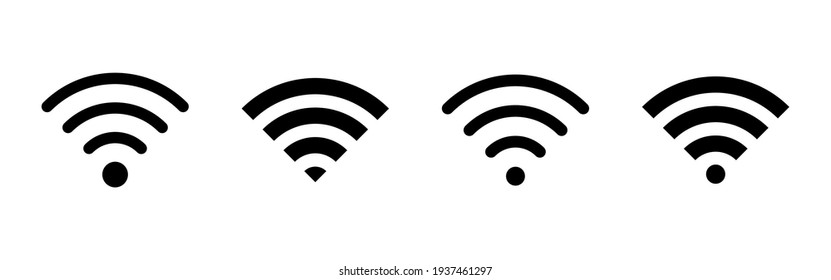 Wifi icon set. signal vector icon. Wireless  icon vector