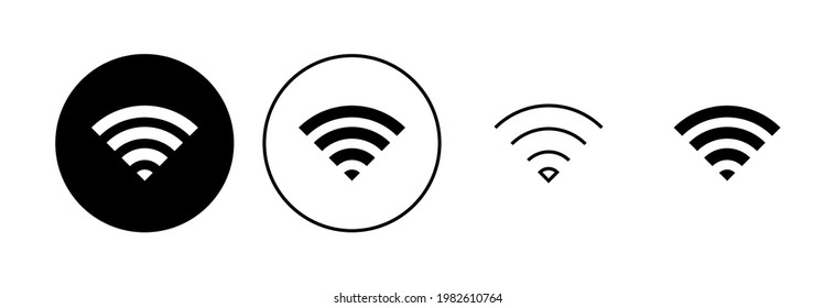 Conjunto de iconos de Wifi. icono del vector de señal. vector de icono inalámbrico