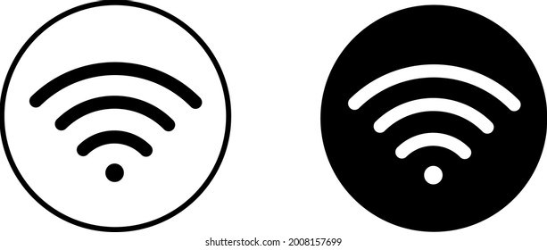 Wifi icon set signal vector icon. Wireless vector
