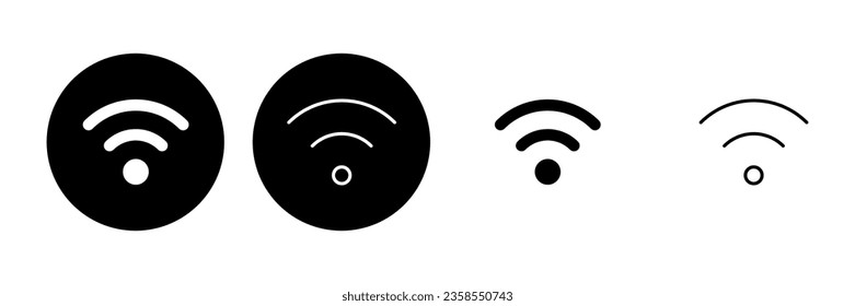 Wifi icon set. signal vector icon. Wireless  icon vector
