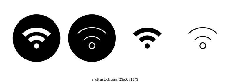 Wifi icon set. signal vector icon. Wireless  icon vector