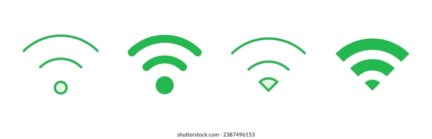 Wifi icon set. signal vector icon. Wireless  icon vector