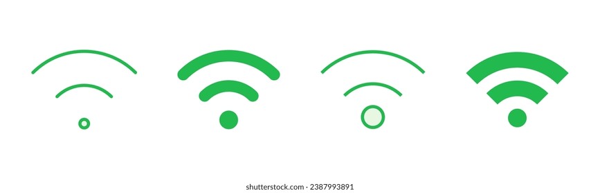 Wifi icon set. signal vector icon. Wireless  icon vector