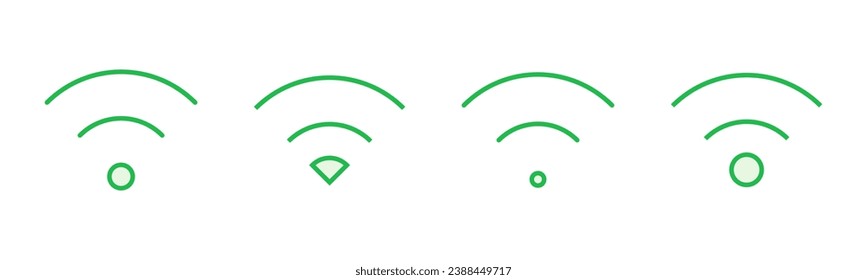 Conjunto de iconos de Wifi. icono del vector de señal. vector de icono inalámbrico
