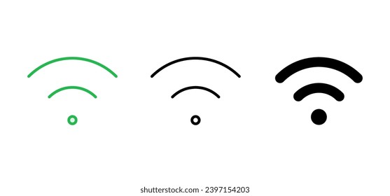 Wifi icon set. signal vector icon. Wireless  icon vector