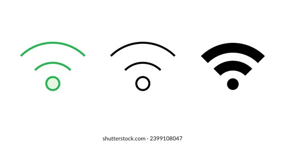 Wifi icon set. signal vector icon. Wireless  icon vector