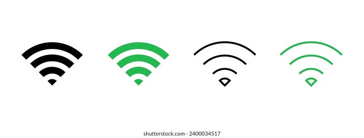 Wifi icon set. signal vector icon. Wireless  icon vector