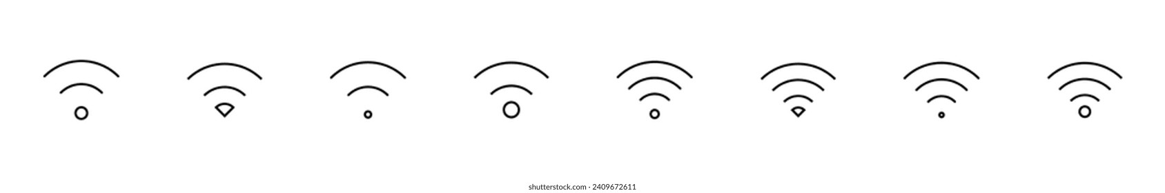 Wifi icon set. signal vector icon. Wireless  icon vector