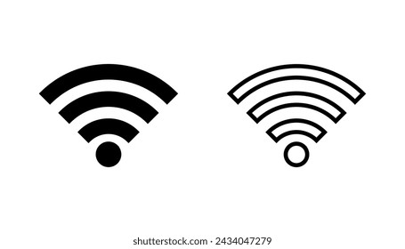 Wifi icon set. signal vector icon. Wireless  icon vector