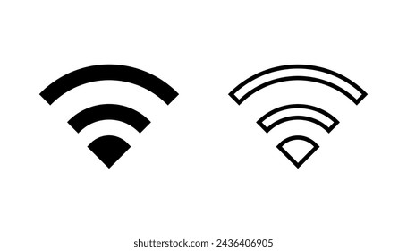 WiFi-Symbolsatz. Signalvektorsymbol. Drahtloser Symbolvektor