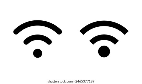 Wifi icon set. signal vector icon. Wireless  icon vector