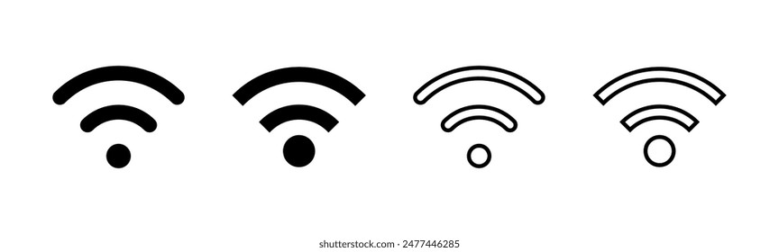 Wifi icon set. signal vector icon. Wireless  icon vector