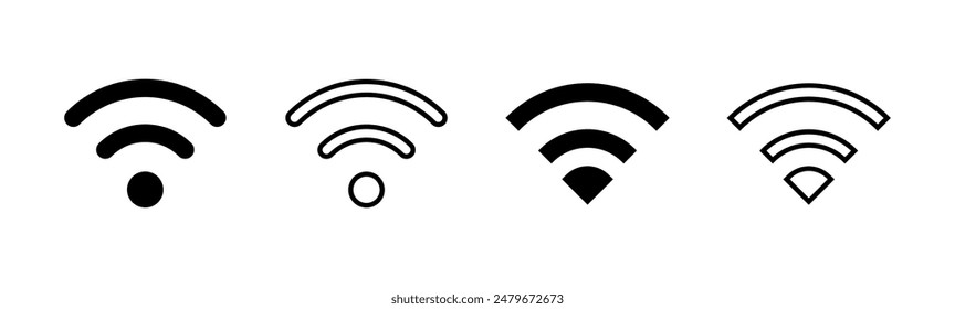 Wifi icon set. signal vector icon. Wireless  icon vector