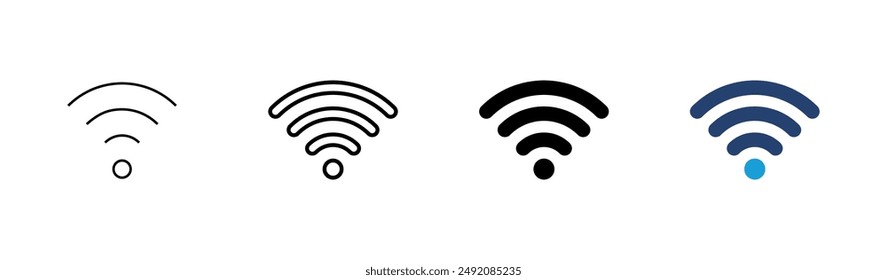 Wifi icon set. signal vector icon. Wireless  icon vector