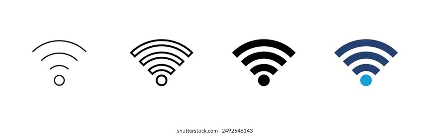 Wifi icon set. signal vector icon. Wireless  icon vector