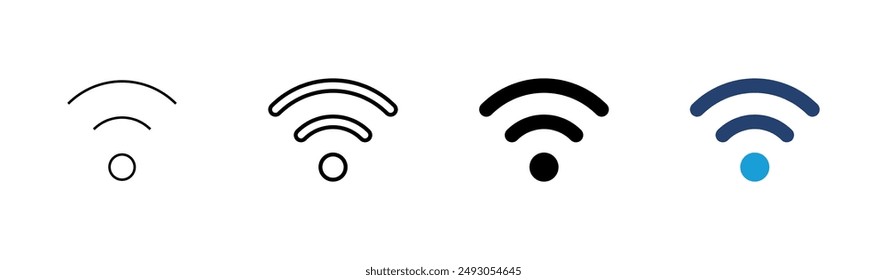 Wifi icon set. signal vector icon. Wireless  icon vector